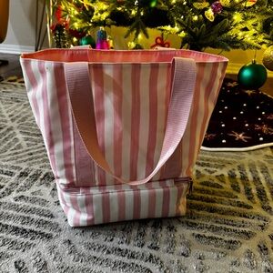 Victoria's Secret Pink and White Striped Tote